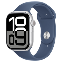 שעון חכם אפל APPLE WATCH 10 46MM Silver Aluminium Sport