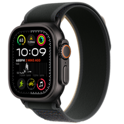 שעון חכם APPLE WATCH ULTRA2 49 Black Titanium Black Trail Loop