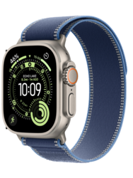 Apple Watch Ultra 3 GPS  Cellular 49mm Natural Titanium Case with BlueBright Blue Trail Loop - SM