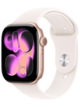 Apple Watch Series 11 GPS 46mm Rose Gold Aluminium Case with Light Blush Sport Band - ML