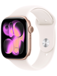 Apple Watch Series 11 GPS 46mm Rose Gold Aluminium Case with Light Blush Sport Band - ML