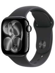 Apple Watch Series 11 GPS 42mm Jet Black Aluminium Case with Black Sport Band - ML